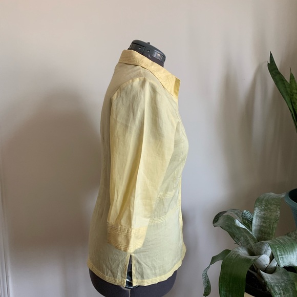 Reves Collection linen blouse size XL - Picture 3 of 4